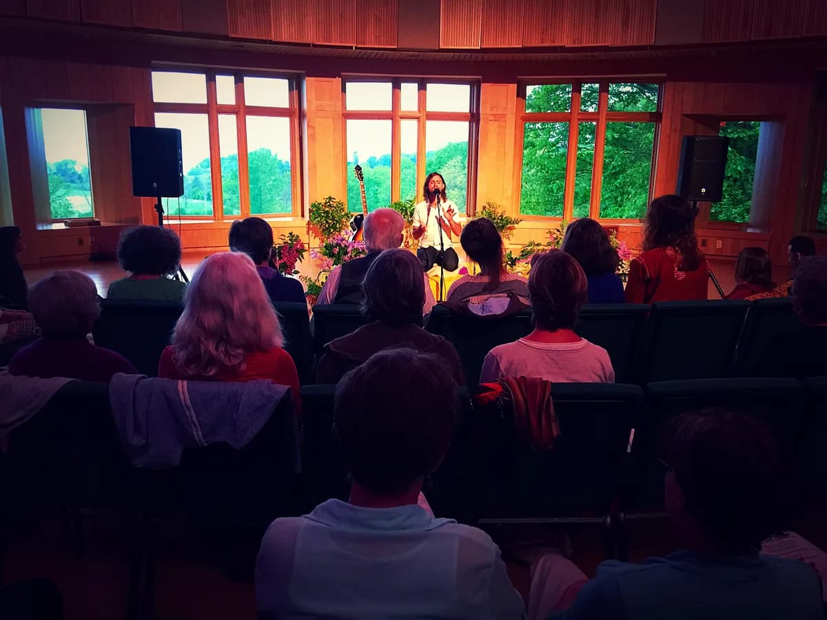 Live performance for intimate seated audience